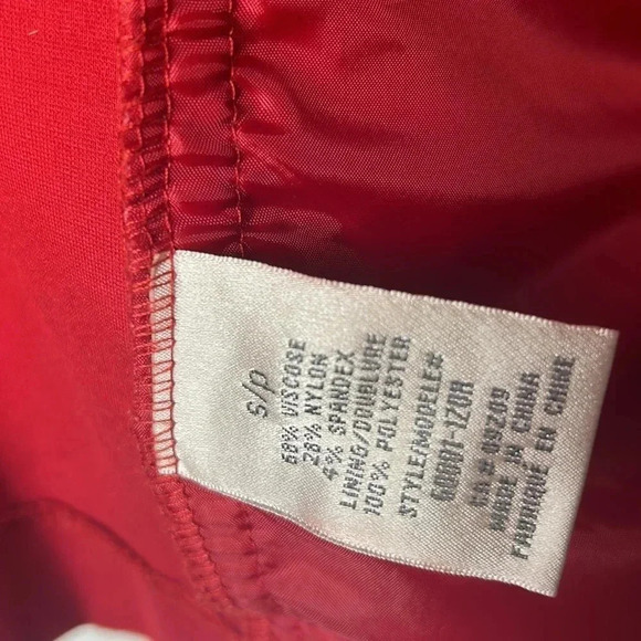 Cleo red pea coat ,SM, single breasted,career,winter,Xmas red,closet staple,EC - Picture 15 of 17